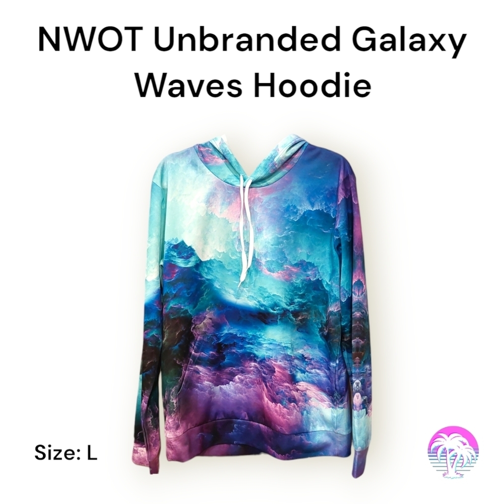 NWOT Unbranded Galaxy Waves Hoodie​
